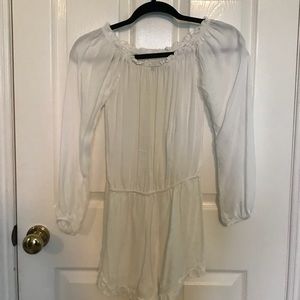 WHITE OFF THE SHOULDER BRANDY ROMPER